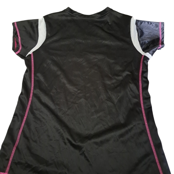 NFL TEAM APPAREL New England Patriots short sleeve V neck top mesh ladies LG - Picture 2 of 5